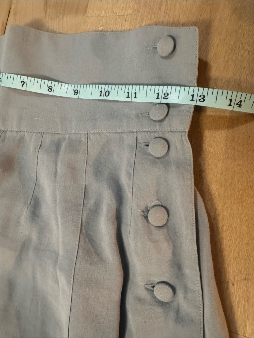 Barbara Bui Light Blue/gray Pleated Maxi Skirt with Side Buttons - Picture 5 of 6